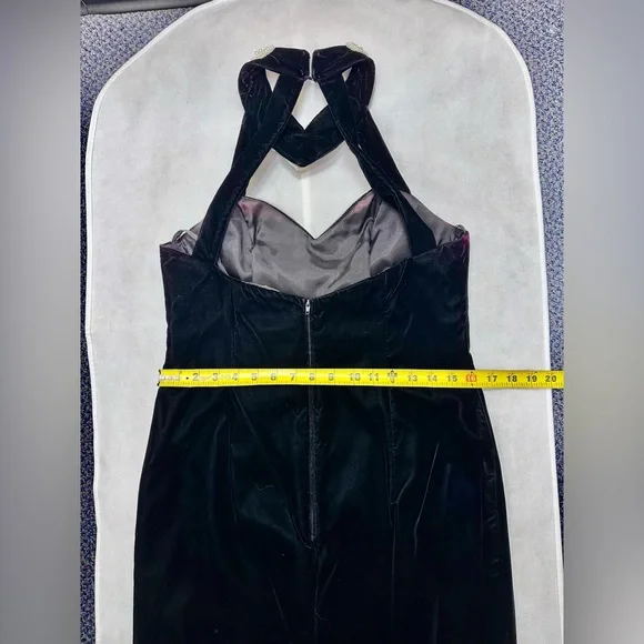 Dave & Johnny black velvet  w/white beads. GORGEOUS!SZE 11/12 GREAT CONDITION - Picture 12 of 15